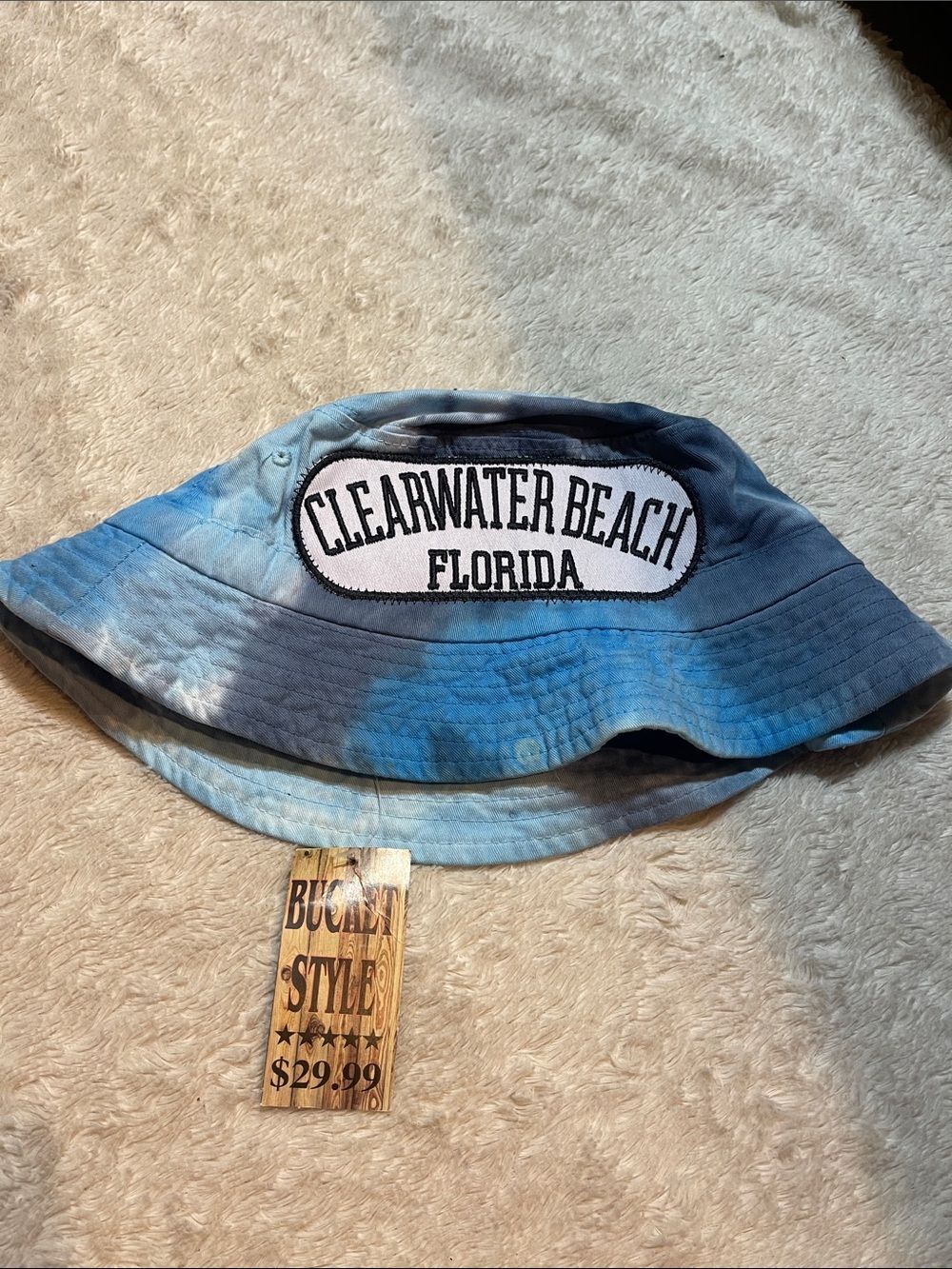 Clearwater Beach Florida Tie-Dye Bucket Hat - Blue
